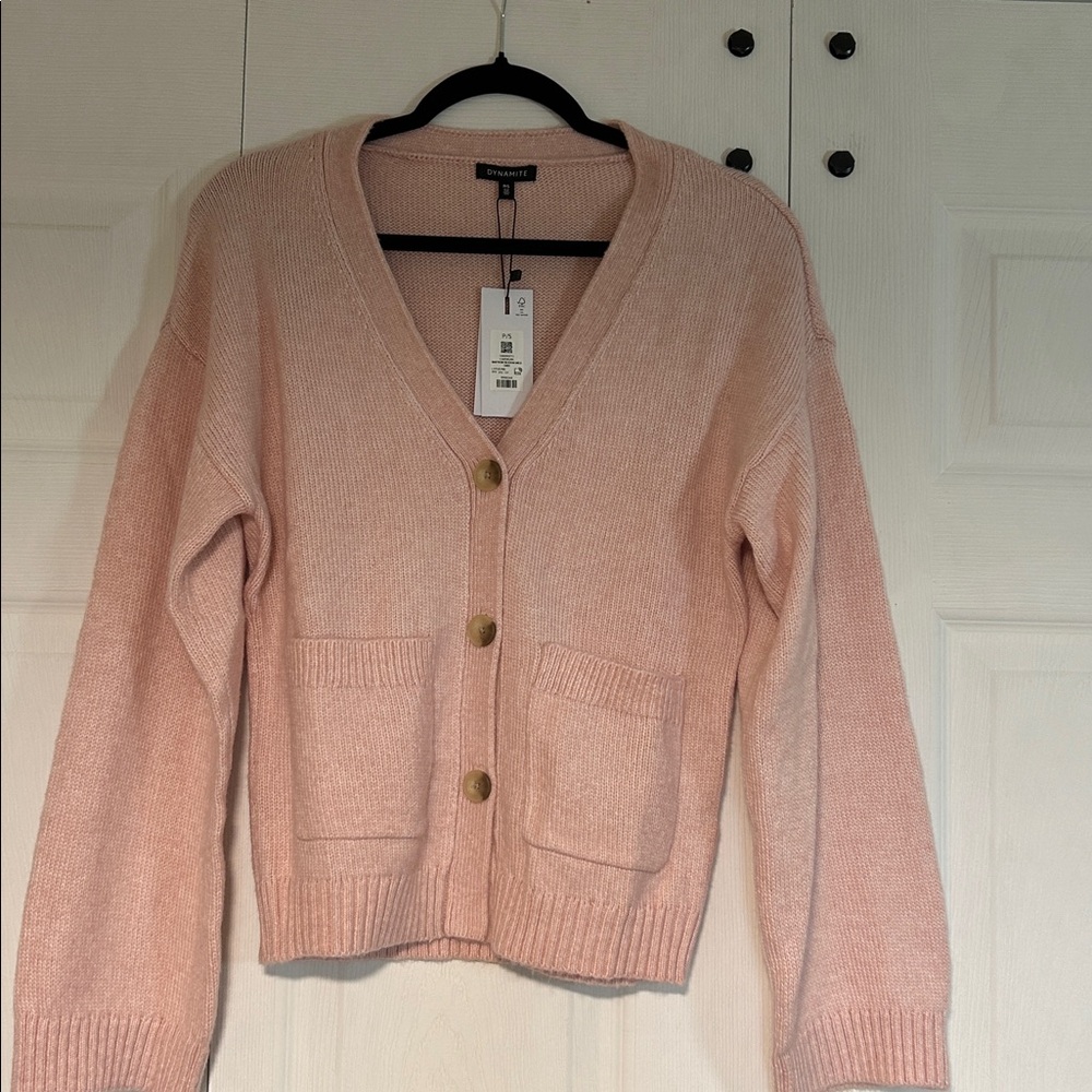Dynamite Blush Cardigan Sweater
